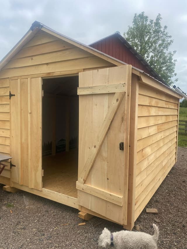 Picture of a shed with an open shed door