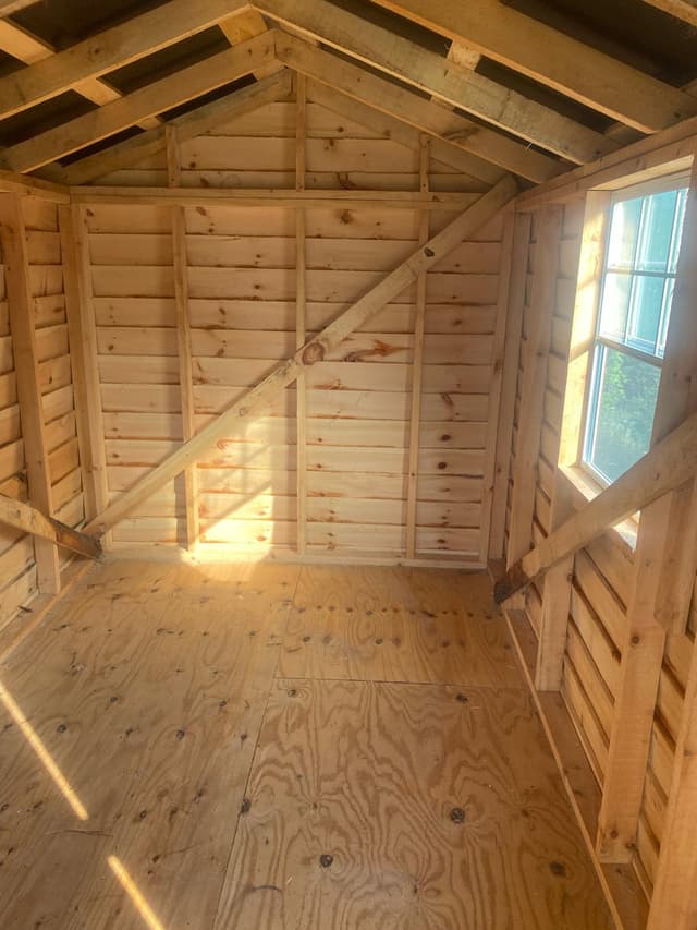 Picture of the inside of a tiny home on a trailer