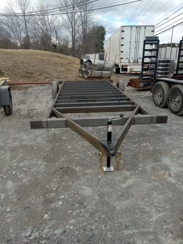 Picture of a custom trailer built for a tiny home